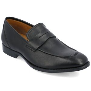 Thomas & Vine Mens Bishop Classic Penny Loafer- Black Leather- Size 11